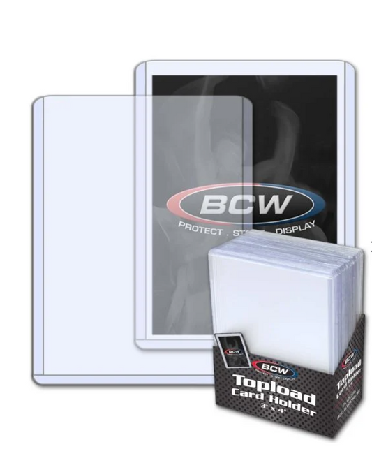 BCW Standard Toploaders (100ct, 4 packs)
